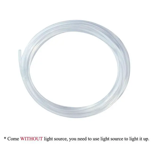 Alt view image 6 of 6 - 0.06in(1.5mm)*16.4ft(5m) PMMA Plastic Side Glow Cable for Optical Fiber Light, Fiber Optic Lighting Decoration for Car Home Use Fiber Optic Light
