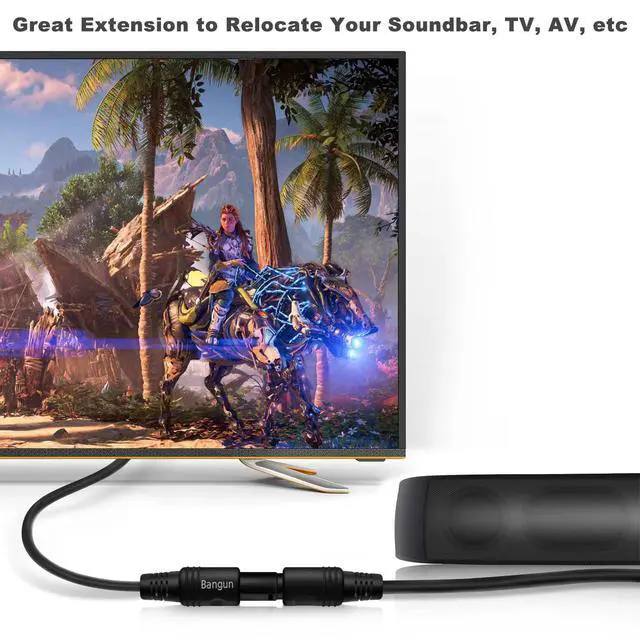 Alt view image 6 of 6 - Optical Cable Extension, 6ft, Female-to-Male, Fiber Digital Audio Cable for Soundbar/TV/PS4/Xbox/Home Theater