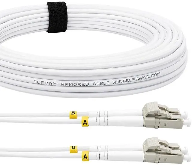 Main image of - 1m Fibre Optic Cable LC/UPC to LC/UPC Multimode Duplex 50/125um OM3 LSZH White(1M)