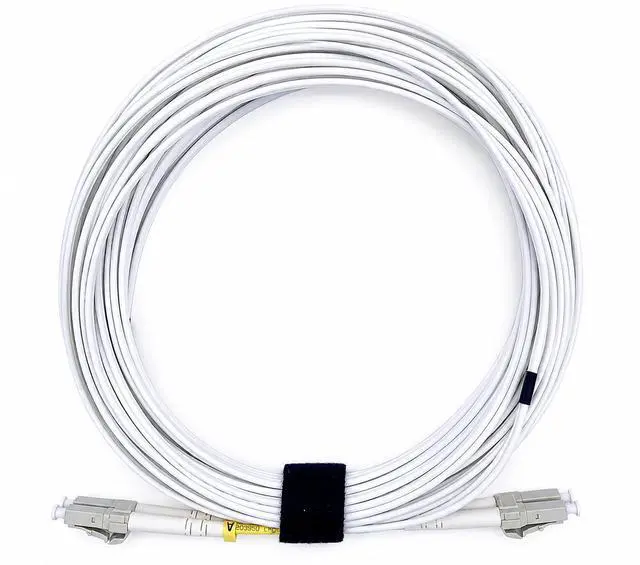 Alt view image 7 of 7 - - 1m Fibre Optic Cable LC/UPC to LC/UPC Multimode Duplex 50/125um OM3 LSZH White(1M)