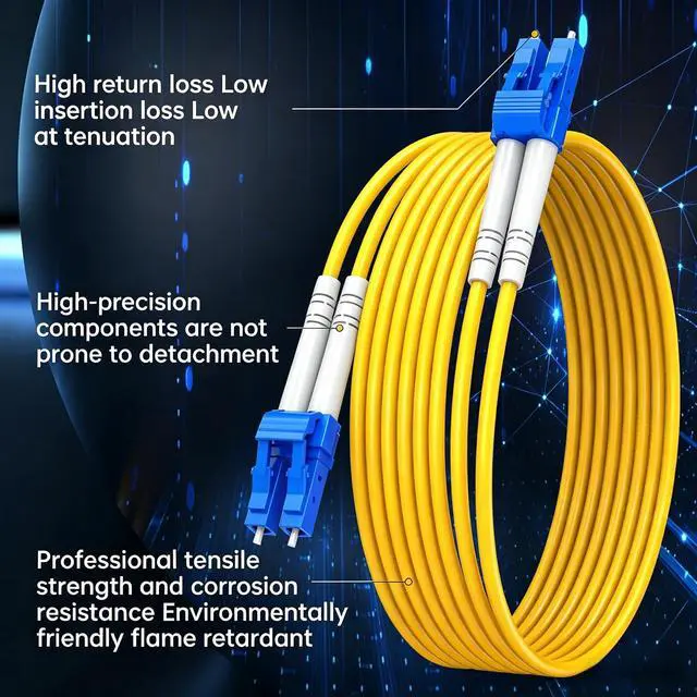 Alt view image 4 of 7 - OS2 LC to LC Fiber Patch Cable 20M/66ft LZSH Duplex 50/125m | UPC Single Mode Fiber Optic Cable, 1G/10GB Fiber Cord for Internet for SFP+ Transceiver, Data Center Switch Router