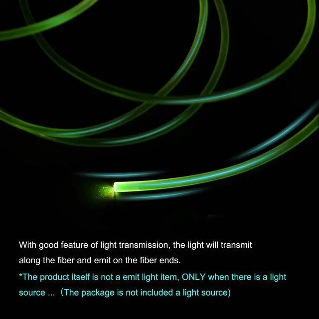 Alt view image 4 of 5 - PMMA Side Glow Fiber Optic Cable 4mm 1M for LED Light Guide in Home, Hotel