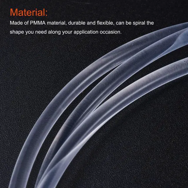 Alt view image 3 of 5 - PMMA Side Glow Fiber Optic Cable 4mm 1M for LED Light Guide in Home, Hotel