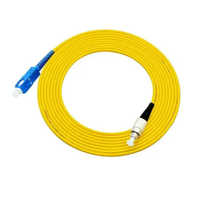 Alt view image 4 of 4 - 1Meter 3ft SC to FC Fiber Optic Cable Jumper Optical Patch Cord Simplex Single-Mode 9/125 SC-FC