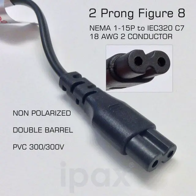 Alt view image 2 of 4 - Universal Power Supply AC Adapter Cord Connect Cable For PS2 PS3 PSP PS4, LED LCD Samsung LG Sharp TV, Canon Pixma, HP, Brother Epson Lexmark Printer,DVD Player, Laptop Charger by