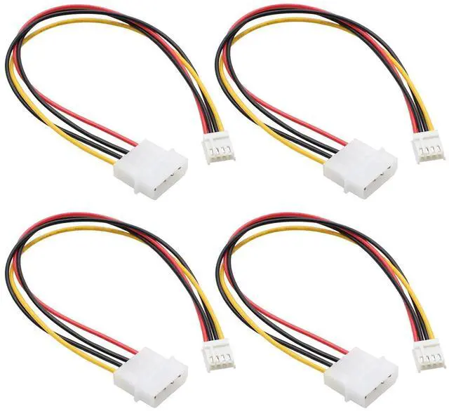 Main image of 4 Pack Molex to Floppy Adapter 4 Pin IDE to 4P FDD Hard Drive Power Supply Cable Connector Convertor Extension Cord Wire for Old Computer Desktop PC Internal Device Component DIY