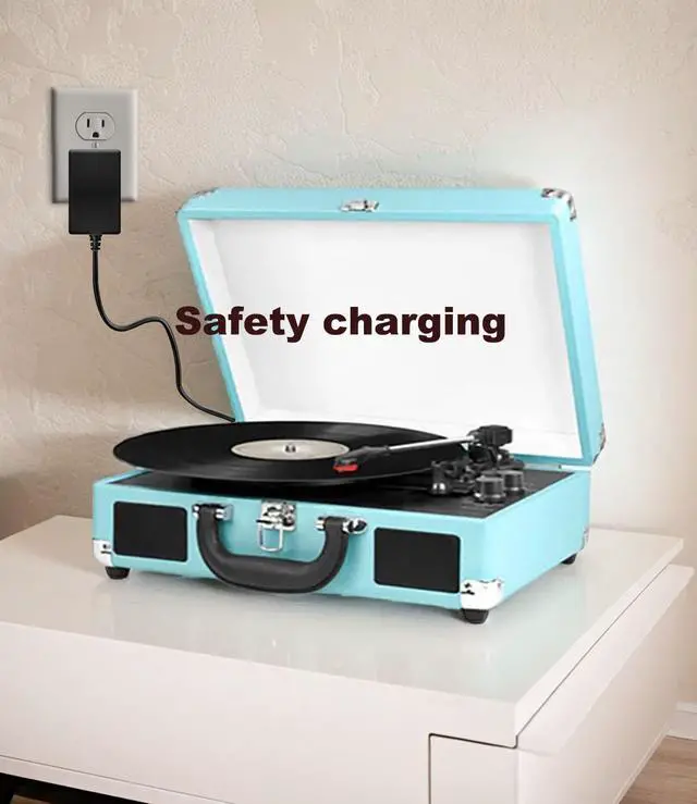 Alt view image 3 of 7 - 5V 1A 2A Charger for Victrola Record Player Power Cord fit for Vinyl Suitcase Turntable Player VSC-550BT VSC-550BT-BK Vintage 3-Speed AC Adapter FJ-SW0501500DU