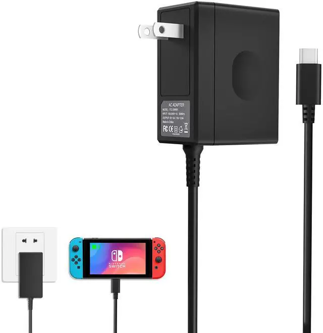 Main image of 45W Charger for Nintendo Switch,AC Adapter for Nintendo Swith - Fast Travel Wall Charger with 5FT USB C Cable 15V/3A Power Supply for Switch Supports TV Mode and Dock Station (Black)