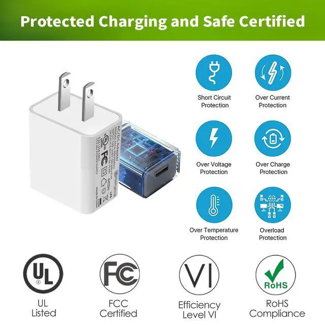 Alt view image 7 of 7 - 10ft/3m Power Cable and Adapter for myQ Smart Garage Door Video Keypad, Weatherproof Outdoor Flat Charging Cable Continuously Charging Your Video Keypad, Includes White Mounting Nails