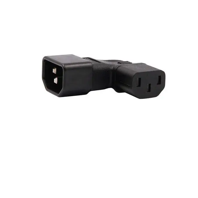 Alt view image 2 of 7 - 2-Pack Left Angle IEC C14 to C13 Power Adapter PDU Plug for LCD wall Mount TV