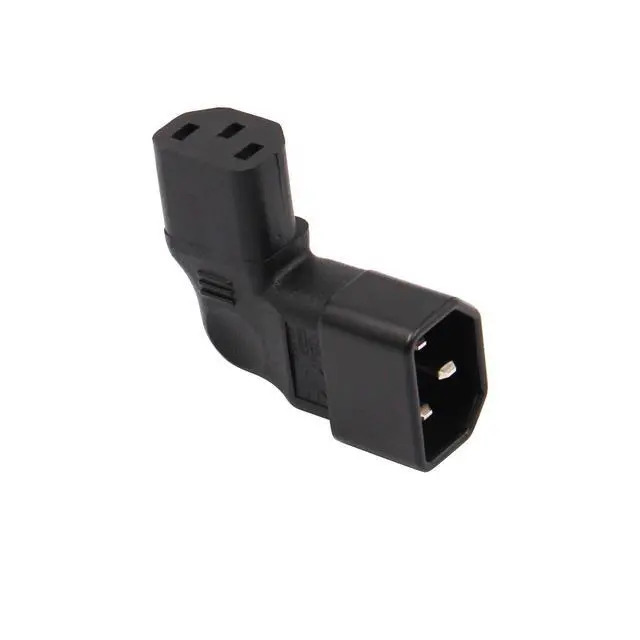 Alt view image 4 of 7 - 2-Pack Left Angle IEC C14 to C13 Power Adapter PDU Plug for LCD wall Mount TV