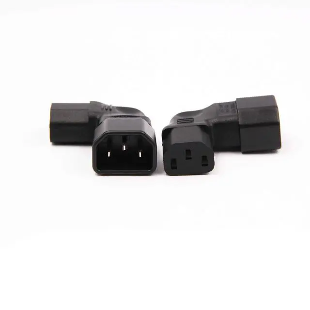 Alt view image 7 of 7 - 2-Pack Left Angle IEC C14 to C13 Power Adapter PDU Plug for LCD wall Mount TV