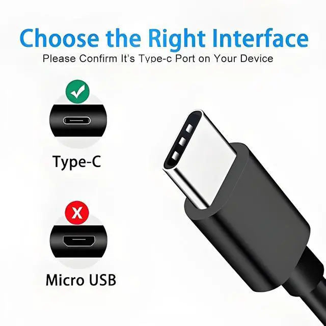 Alt view image 2 of 5 - 5V 2A USB-C Charger Cable Compatible with Kyocera DuraForce Pro 2 E6910/ E6920, Duraxv Extreme E4810, USB Wall Charger Power Adapter for Kyocera P Sanders, 5ft USB Type-C Cable