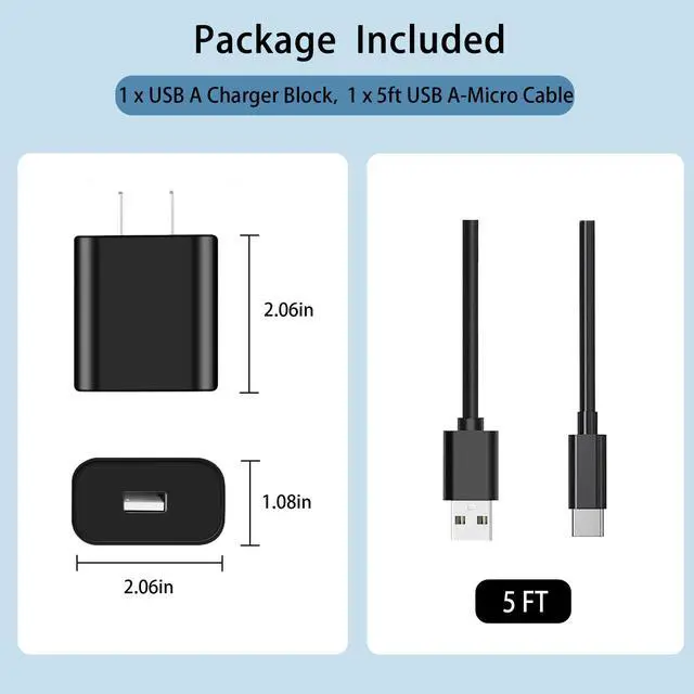 Alt view image 3 of 5 - 5V 2A USB-C Charger Cable Compatible with Kyocera DuraForce Pro 2 E6910/ E6920, Duraxv Extreme E4810, USB Wall Charger Power Adapter for Kyocera P Sanders, 5ft USB Type-C Cable