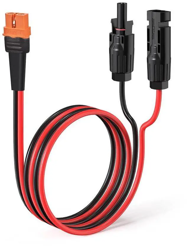Main image of 10AWG 2FT Solar to XT60i Cable 2 10 25 35 50 75 100FT Solar Connector to XT60i Adapter Cable for Portable Power Station (2FT)