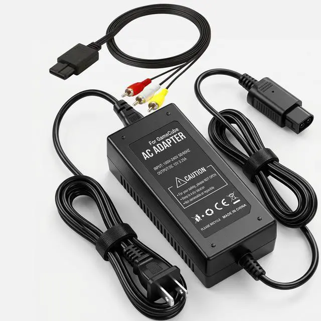 Main image of AC Power Supply and AV Cable for Gamecube, AC Power Supply Adapter for Gamecube NGC System,Power Cord Compatible Nintendo Gamecube Console