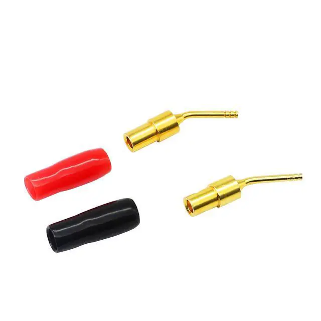 Alt view image 2 of 6 - Gold Plated 2mm Banana Plug Screw Type Audio Speaker Cable Connector Adapter(Black & Red,10-Pack)