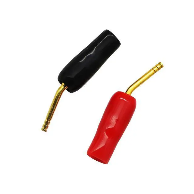 Alt view image 3 of 6 - Gold Plated 2mm Banana Plug Screw Type Audio Speaker Cable Connector Adapter(Black & Red,10-Pack)
