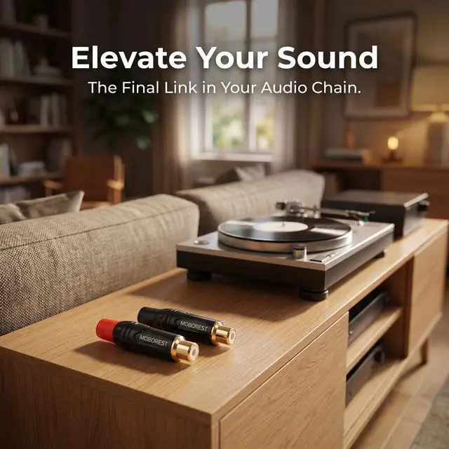 Alt view image 5 of 7 - RCA to Speaker Wire Adapter, Male to Female Adapter Audio Phono Gold Plated Solder Speaker Plugs Jack Cable Connector Adapter(Female*2P+Male*2P)