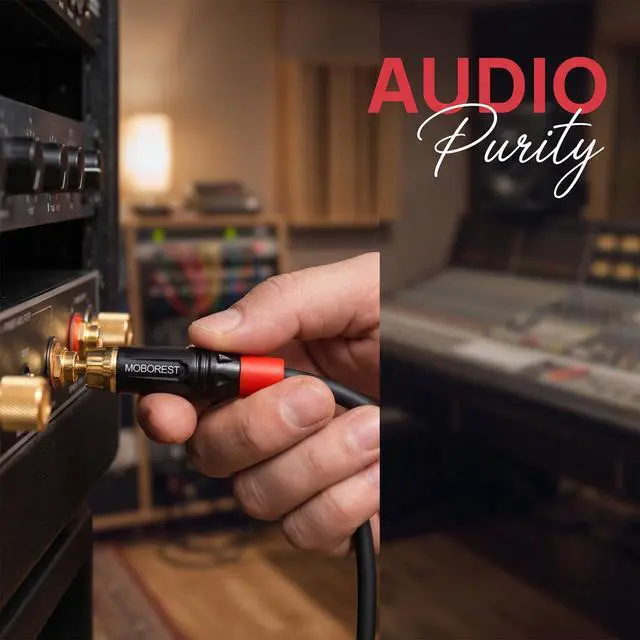 Alt view image 7 of 7 - RCA to Speaker Wire Adapter, Male to Female Adapter Audio Phono Gold Plated Solder Speaker Plugs Jack Cable Connector Adapter(Female*2P+Male*2P)