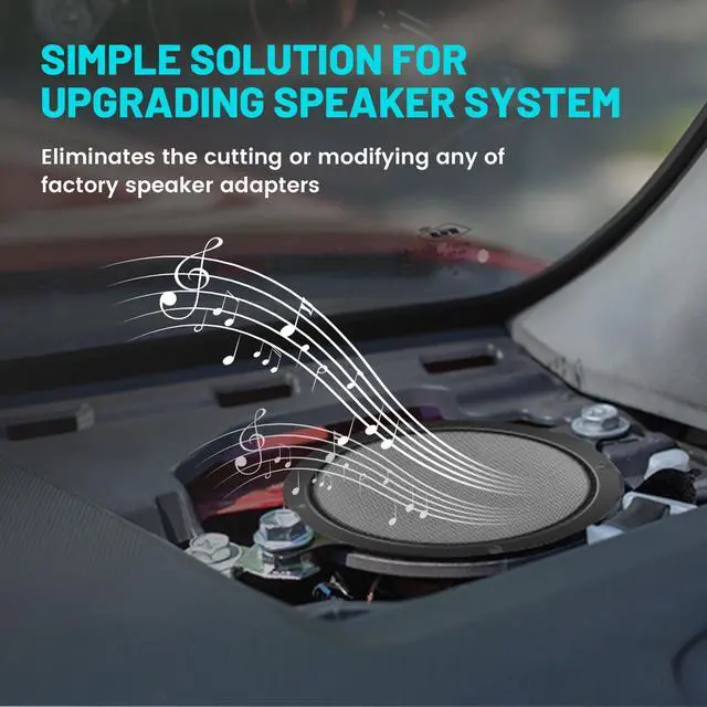Alt view image 6 of 7 - Dash Speaker Harness Connector fit for 2012-2020 Toyota Corolla/Camry/RAV4/Sienna/Highlander, Subaru 2012-2021/Lexus 2001-2014 Front Tweeter Plug Wire Adapter