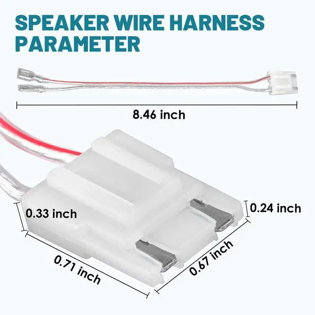 Alt view image 2 of 7 - Car Speaker Wire Harness Connector Adapter Compatible with GM Chevrolet GMC Sierra Suburan Yukon Impala S10 Corvette Camaro Sonoma Aftermarket Front Rear Door Speaker Harness Plug 4 PCS