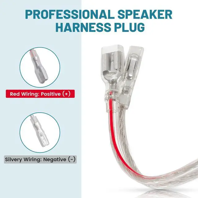 Alt view image 7 of 7 - Car Speaker Wire Harness Connector Adapter Compatible with GM Chevrolet GMC Sierra Suburan Yukon Impala S10 Corvette Camaro Sonoma Aftermarket Front Rear Door Speaker Harness Plug 4 PCS