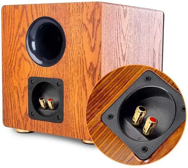 Alt view image 5 of 5 - 2 Pcs 3.1 Double Binding Round Gold Plate Push Spring Loaded Jacks Speaker Box Terminal Cup