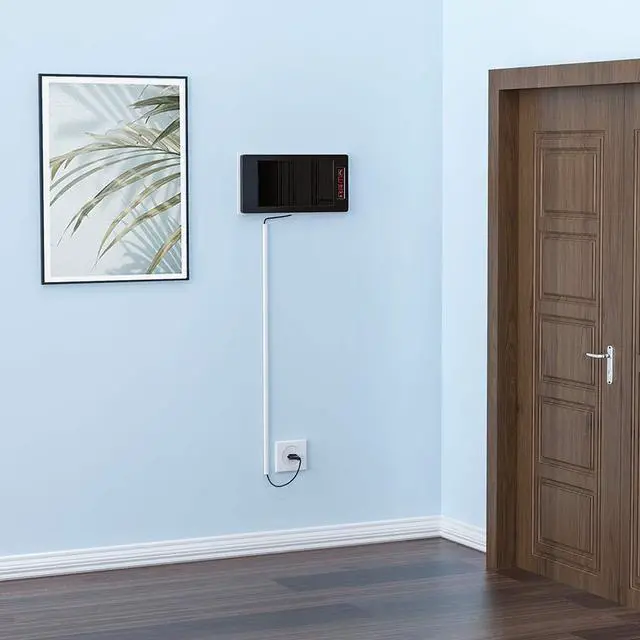 Alt view image 4 of 7 - 128in Mini Cord Hider for 1 Mini Wire, On-Wall Cord Cover Channel, Tape Wire Concealer, Cable Cover Cable Management for Home Office, W0.5in H0.31in, White