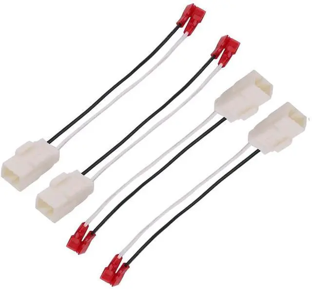 Main image of 4 Pack 72-6514 Speaker Wire Harness Adapter Plug Compatible with Jeep Wrangler Chrysler Town & Country Speaker Harness Adapter Compatible with Dodge Dakota Front Rear Door Speaker Wire Harness Adapter