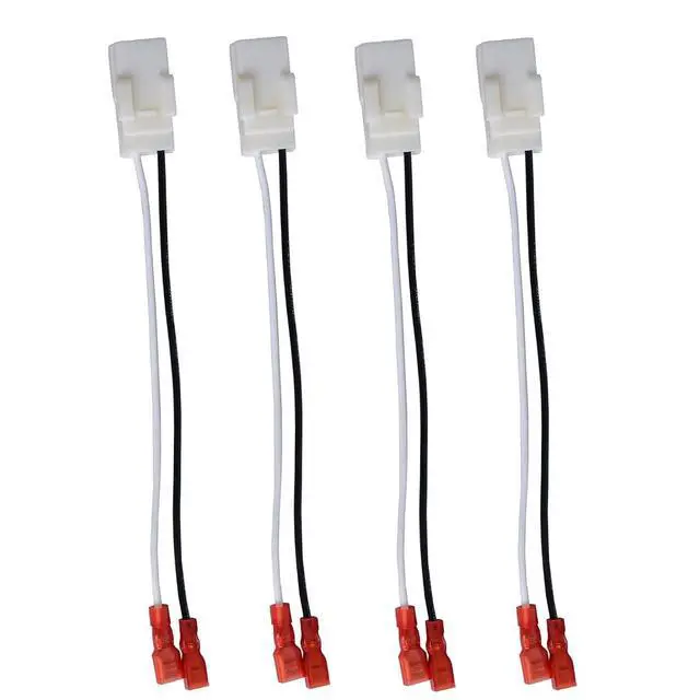 Alt view image 6 of 6 - 4 Pack 72-6514 Speaker Wire Harness Adapter Plug Compatible with Jeep Wrangler Chrysler Town & Country Speaker Harness Adapter Compatible with Dodge Dakota Front Rear Door Speaker Wire Harness Adapter
