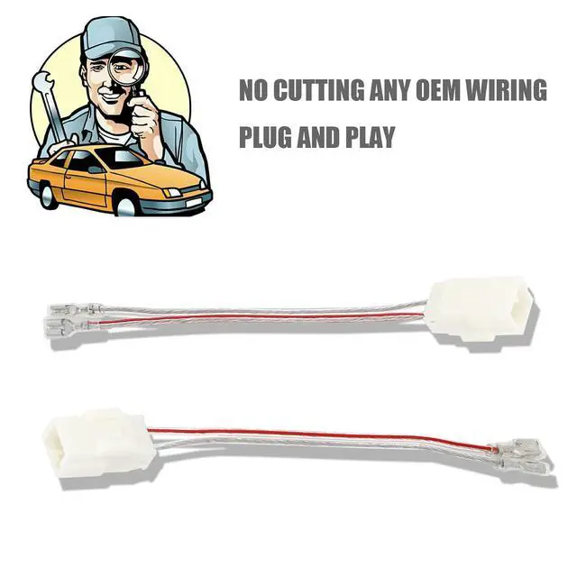 Alt view image 7 of 7 - Door Speaker Wiring Harness Adapter 2 PCS Replacement for 2002-2019 Jeep Wrangler JK, Chrysler, Dodge Vehicles Install Aftermarket Front Rear Door Speaker Wire Cable Plug Connector