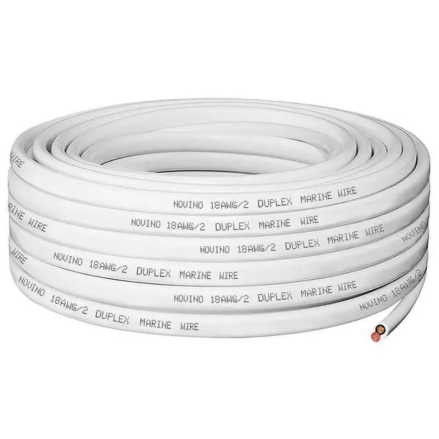 Alt view image 4 of 7 - 18 Gauge Marine Wire,18 AWG 30ft Duplex Marine Grade Wire Tinned Copper Heavy Duty Sheathed Cable for Boat/Automotive/RV/Camper/Trailer Outdoor Use