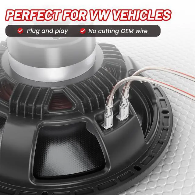 Alt view image 3 of 7 - Door Speaker Wiring Harness Adapter Select for VW Volkswagen 1999-2019 Golf/Beetle/Passat, 1999-2016 Jetta Aftermarket Car Door Speaker Wire Cable Plug 4 PCS