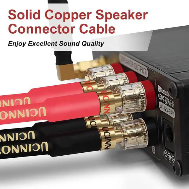 Alt view image 6 of 7 - 2 Pack 13AWG Speaker Cables with Banana Plug, (1.5m / 4.9FT) HiFi Speaker Wire with Gold-Plated Banana Tip Plugs, Male to Male Copper Audio Cable Speaker Cord Connector for Home Theater