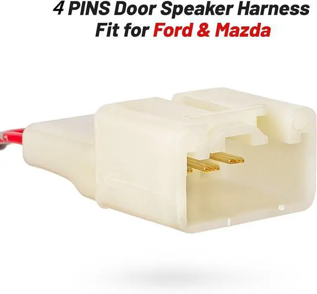 Alt view image 7 of 7 - Front Rear Door Speaker Wiring Harness Adapter Connector Plug Replacement for Ford Focus Fusion Explorer Edge 2013-2021, Mazda 3 6 CX5 2011-2020 for Aftermarket Speaker Install