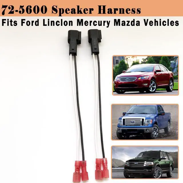 Alt view image 2 of 6 - 2 Pack 72-5600 Speaker Harness Replacement for Ford Speaker Wire Harness Adapter Replacement for Ford F150 F250 Escape Mustang Lincoln Mazda Speaker Wiring Harness Adapter
