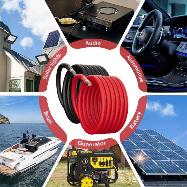 Alt view image 6 of 6 - 4 Gauge AWG Power Ground Wire Cable 10 Ft, True Spec Shielded Braided Welding Battery Cable Terminal for Automotive, Car Audio, Amp Wiring, Speaker Stereo, Solar, Marine, Generator-Red