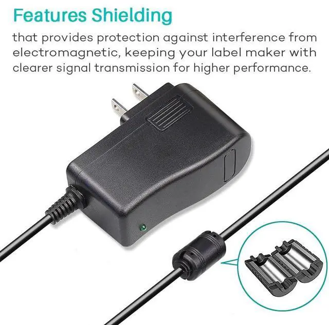 Alt view image 6 of 7 - Ac Dc Power Adapter Compatible with Brother P-Touch PT-D210 PTD 210 PTD220 PT-N20 PT-D200VP PTH110 Label Maker, UL Listed Power Supply Charger for Brother AD-24 AD-24ES AD-20 AD-30