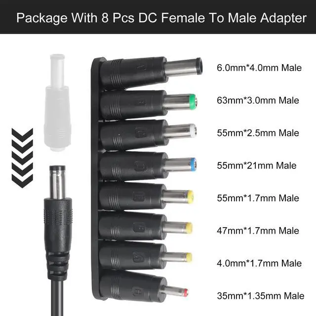 Alt view image 3 of 7 - USB C to DC 5.5mm x 2.1mm Power Cable Cord, USB C Input to DC 12V Out Charging Cable, Work with PD Charger and PD Power Bank, Output DC 12V 3A MAX 36W