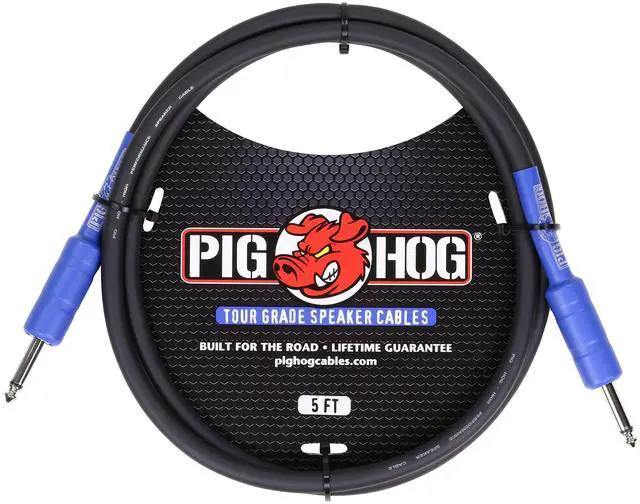 Main image of PHSC5 High Performance 14 Gauge 9.2mm 1/4" Speaker Cable, 5 Feet , Black
