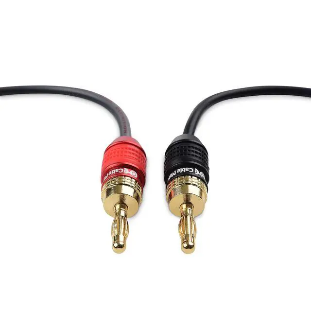 Alt view image 5 of 7 - Heavy Duty 12 AWG Speaker Wire - 6ft, Single OFC Speaker Cable with Banana Plugs, Black