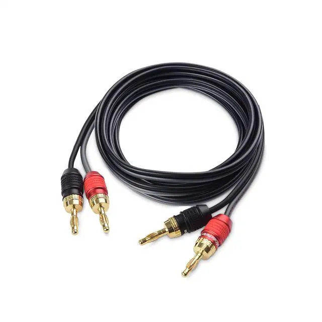 Alt view image 7 of 7 - Heavy Duty 12 AWG Speaker Wire - 6ft, Single OFC Speaker Cable with Banana Plugs, Black