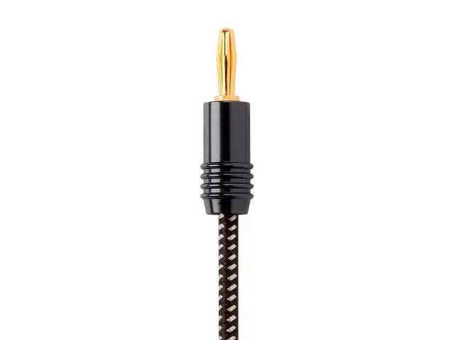 Alt view image 4 of 5 - Premium Braided Speaker Wire 14AWG - With Gold Plated Banana Plug Connectors - Affinity Series, 1 Pack, 3 Foot Red/Black