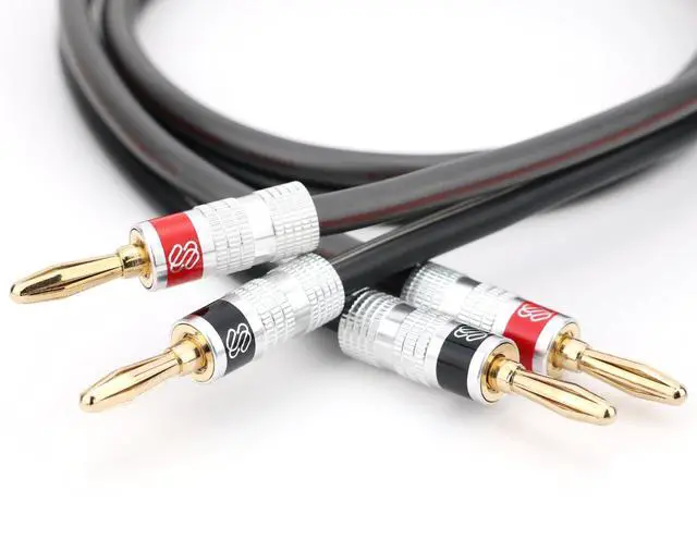 Main image of Silverback 10 AWG Speaker Wire with Silverback Banana Plugs - 3 feet, CL3 Rated, Oxygen Free Copper, high Strand Count, Terminated