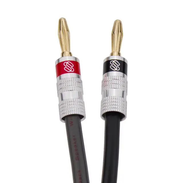 Alt view image 2 of 5 - Silverback 10 AWG Speaker Wire with Silverback Banana Plugs - 3 feet, CL3 Rated, Oxygen Free Copper, high Strand Count, Terminated