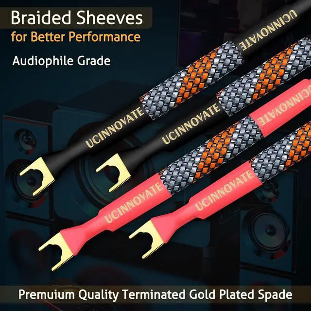 Alt view image 3 of 7 - 4 Pack 6 Inch HiFi OFC Speaker Jumper Cables, Speaker Cable Bridge Bi-Wire Speaker with Gold Plated Jumper Plates, Audiophile Flexible 11AWG Cable Bridge to Speaker Cable Terminals