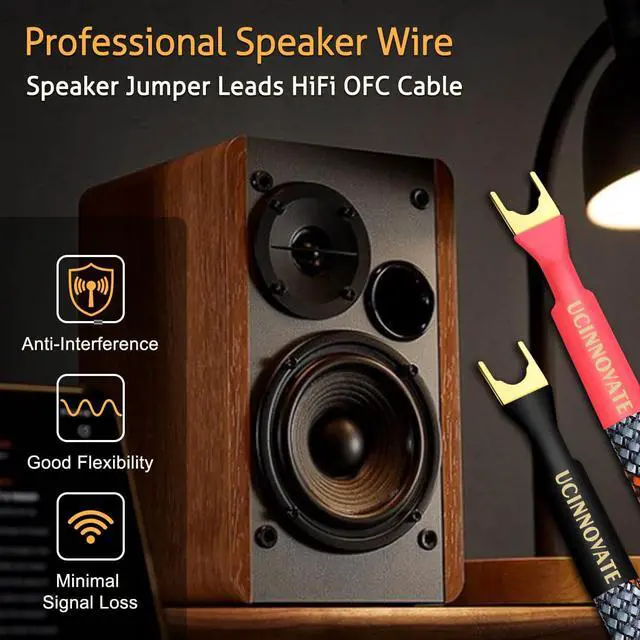 Alt view image 4 of 7 - 4 Pack 6 Inch HiFi OFC Speaker Jumper Cables, Speaker Cable Bridge Bi-Wire Speaker with Gold Plated Jumper Plates, Audiophile Flexible 11AWG Cable Bridge to Speaker Cable Terminals