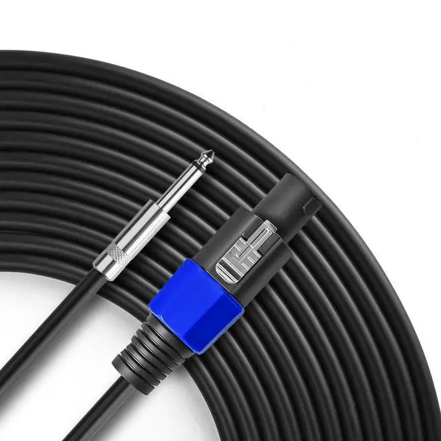 Alt view image 2 of 7 - 2Pack 6 ft Speakon to 1/4" Male Speaker Cables, Professional 12 Gauge AWG Wire Audio Amplifier Connection Cord, DJ/PA Speaker Cable Wire with Twist Lock.