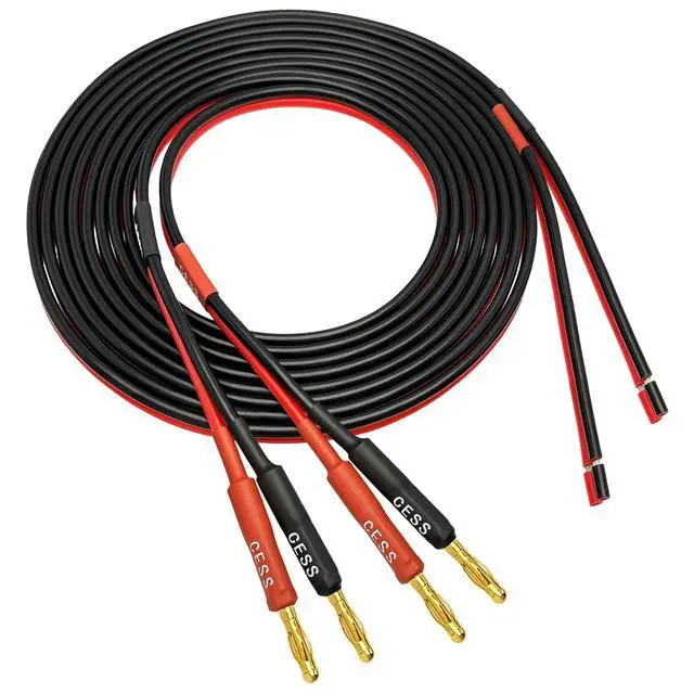 Alt view image 6 of 7 - Banana Plug to Bare Wire Cable, 14AWG, 6 ft, 2-Pack
